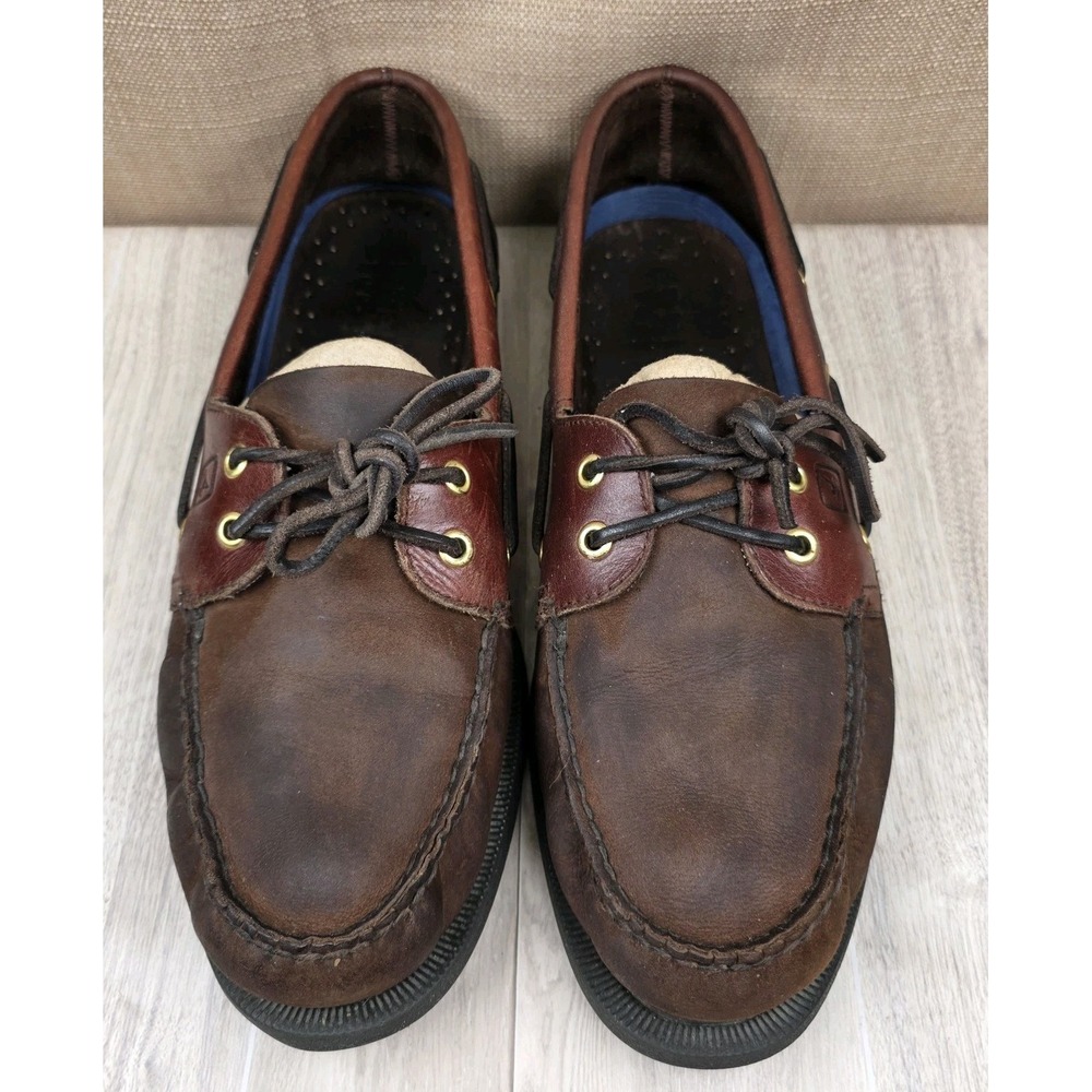 Sperry Top-Sider Authentic Original 2 Eye Brown Lace Up Boat Shoes Mens 11.5M